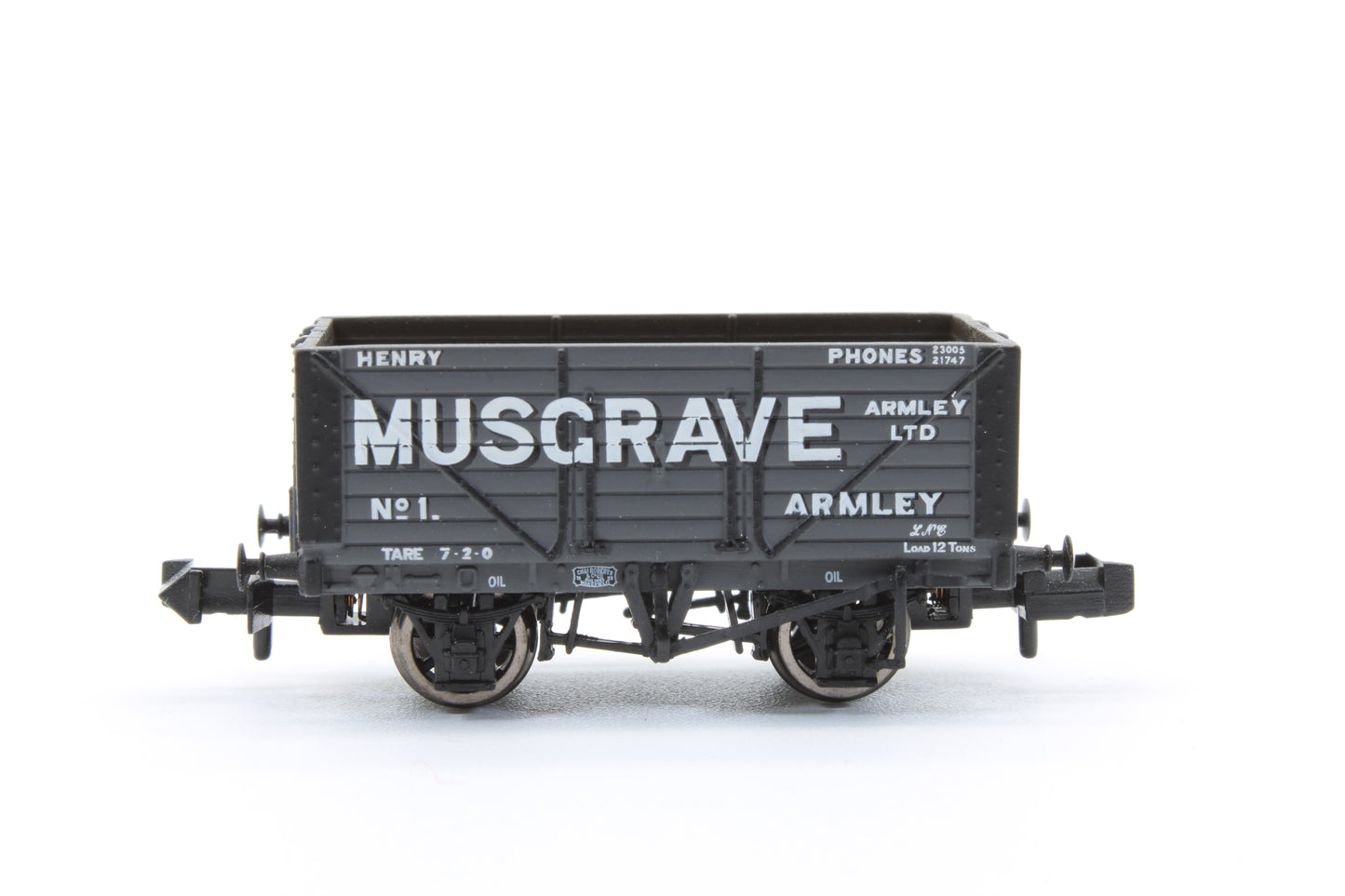 Pre-Owned 8 Plank Wagon Fixed End 'Musgrave’ Grey No.1