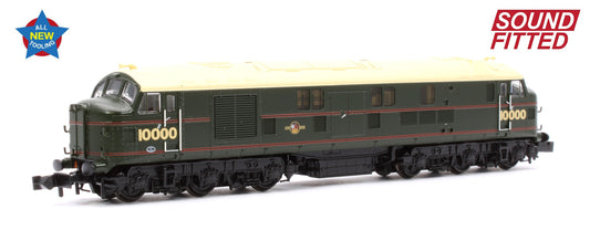 LMS 10000 BR Lined Green (Late Crest) Diesel Locomotive - DCC Sound