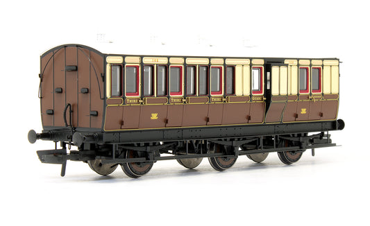 Pre-Owned 6 Wheel Brake 3rd '148' In GWR Chocolate & Cream - With Working Lighting