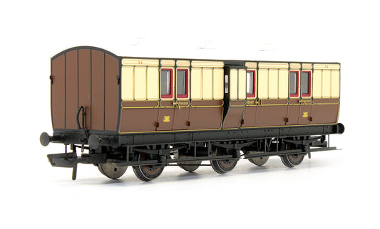 Pre-Owned 6 Wheel Full Brake In GWR Chocolate & Cream - With Working Lighting