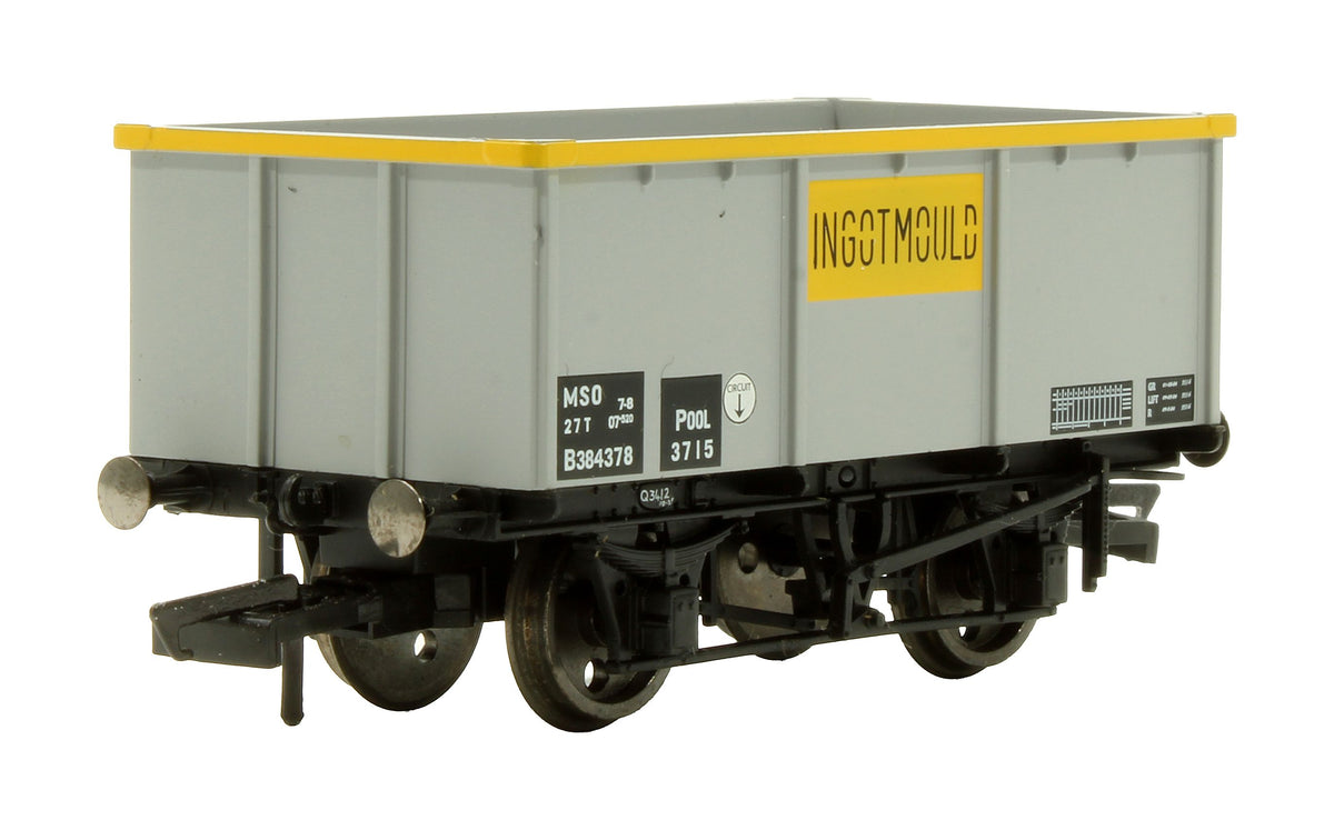 Pre-Owned R6615 BR 27T MSO Steel Tippler BR Grey & Yellow 'INGOTMOULD' No.B384378