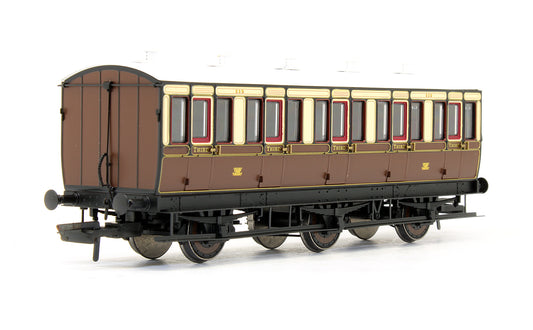 Pre-Owned 6 Wheel 3rd '539' In GWR Chocolate & Cream - With Working Lighting