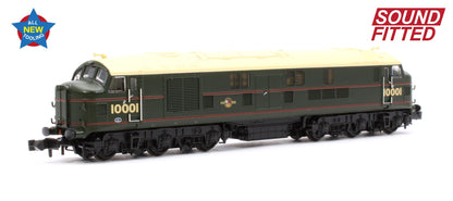 LMS 10001 BR Lined Green (Late Crest) Diesel Locomotive - DCC Sound