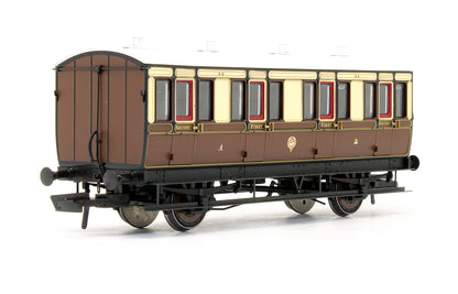 Pre-Owned 4 Wheel Composite (1st/2nd) '96' In GWR Chocolate & Cream - With Working Lighting