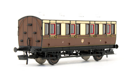 Pre-Owned 4 Wheel Composite (1st/2nd) '96' In GWR Chocolate & Cream - With Working Lighting