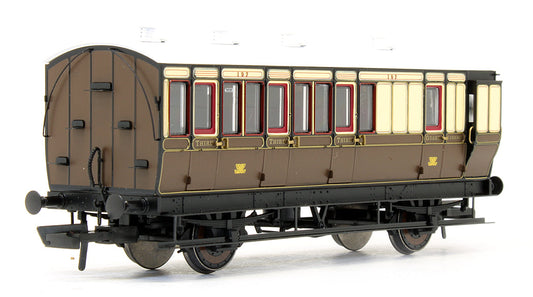 Pre-Owned 4 Wheel Brake 3rd '197' In GWR Chocolate & Cream