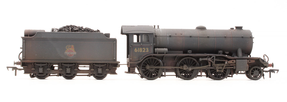 Pre-Owned 32-278 K3 '61823' BR Lined Black Early Crest Stepped Tender Steam Locomotive - Custom Weathered - DCC Fitted