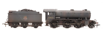 Pre-Owned 32-278 K3 '61823' BR Lined Black Early Crest Stepped Tender Steam Locomotive - Custom Weathered - DCC Fitted