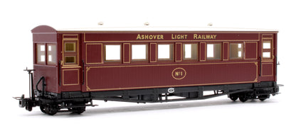 Bogie Coach in Ashover Railway Crimson livery No.1