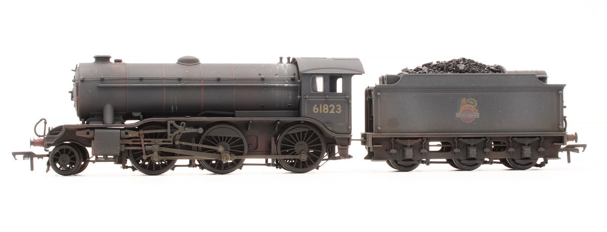 Pre-Owned 32-278 K3 '61823' BR Lined Black Early Crest Stepped Tender Steam Locomotive - Custom Weathered - DCC Fitted