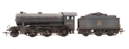 Pre-Owned 32-278 K3 '61823' BR Lined Black Early Crest Stepped Tender Steam Locomotive - Custom Weathered - DCC Fitted