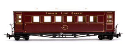 Bogie Coach in Ashover Railway Crimson livery No.1