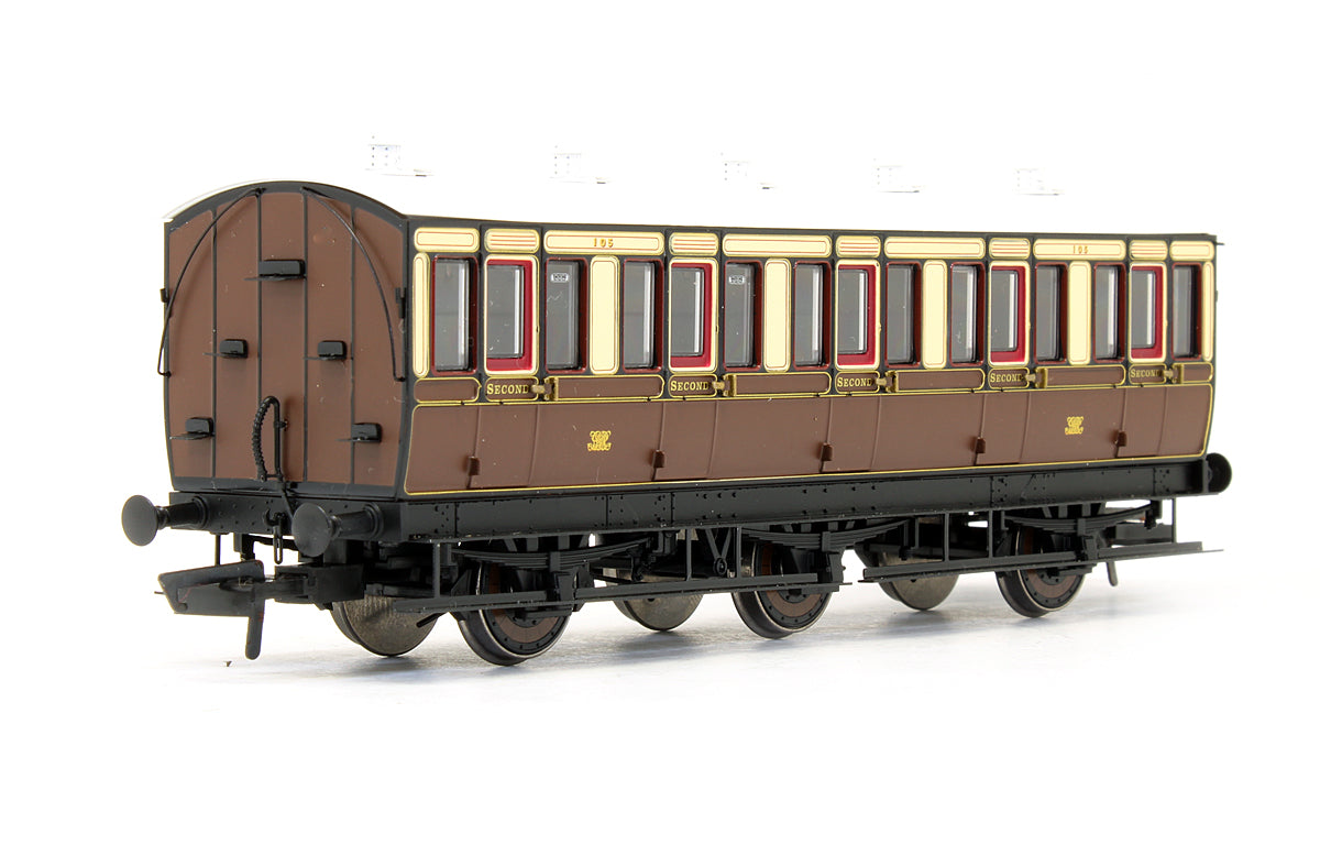 Pre-Owned 6 Wheel 2nd '105' In GWR Chocolate & Cream - With Working Lighting