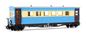 Bogie Coach in Lincolnshire Coast Light Railway Blue & Cream livery