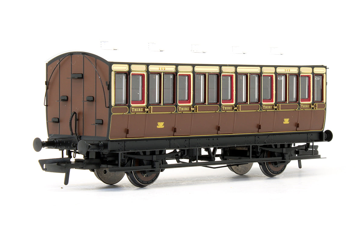 Pre-Owned 4 Wheel 3rd '349' In GWR Chocolate & Cream - With Working Lighting