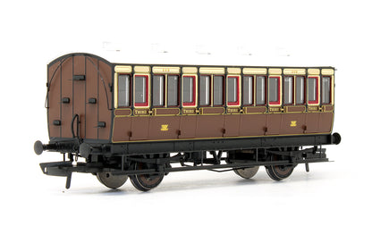 Pre-Owned 4 Wheel 3rd '349' In GWR Chocolate & Cream - With Working Lighting