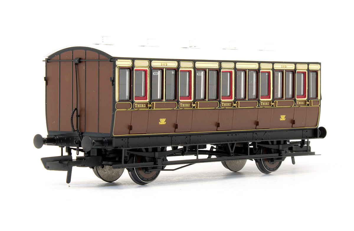 Pre-Owned 4 Wheel 3rd '349' In GWR Chocolate & Cream - With Working Lighting