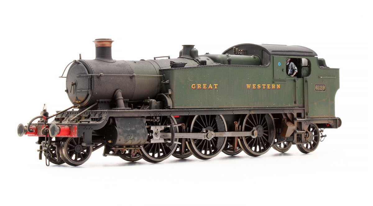 Pre-Owned 4S-041-002 Large Prairie 2-6-2 Tank Locomotive #6129 in Green lettered Great Western - Custom Weathered