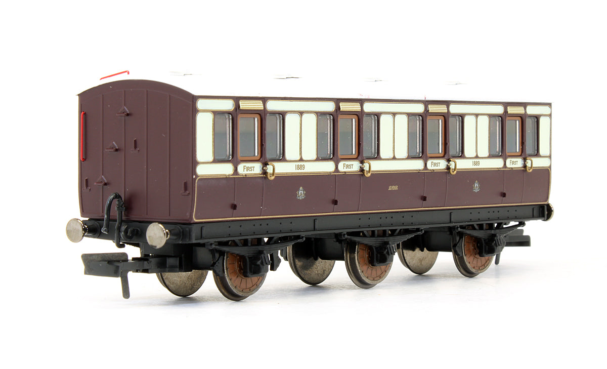 Pre-Owned LNWR 6 Wheel 1st Class Coach No.1889 - With Lights