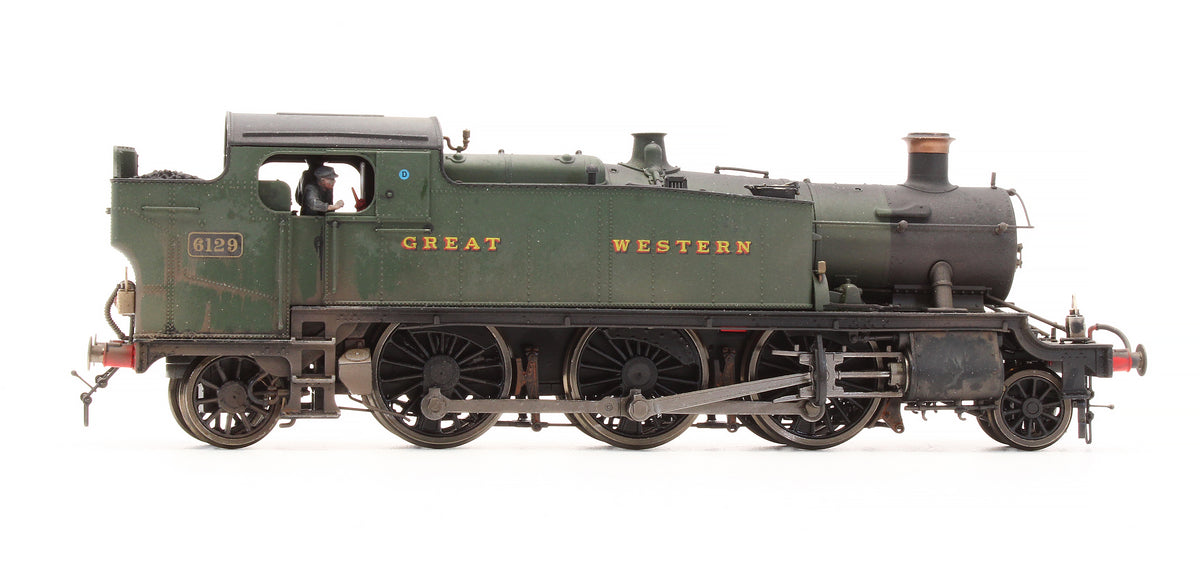 Pre-Owned 4S-041-002 Large Prairie 2-6-2 Tank Locomotive #6129 in Green lettered Great Western - Custom Weathered