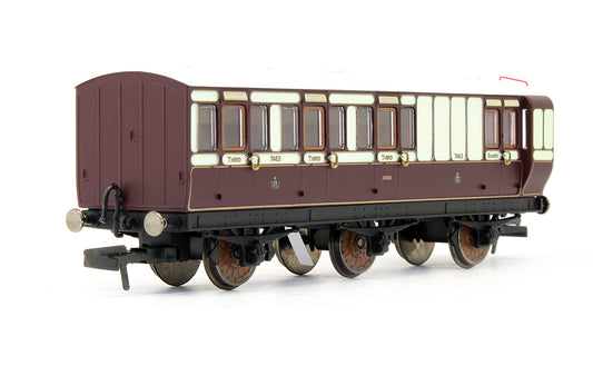 Pre-Owned LNWR 6 Wheel Brake 3rd Class Coach No.7463 - With Lights