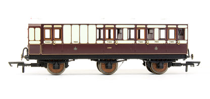 Pre-Owned LNWR 6 Wheel Brake 3rd Class Coach No.7463 - With Lights