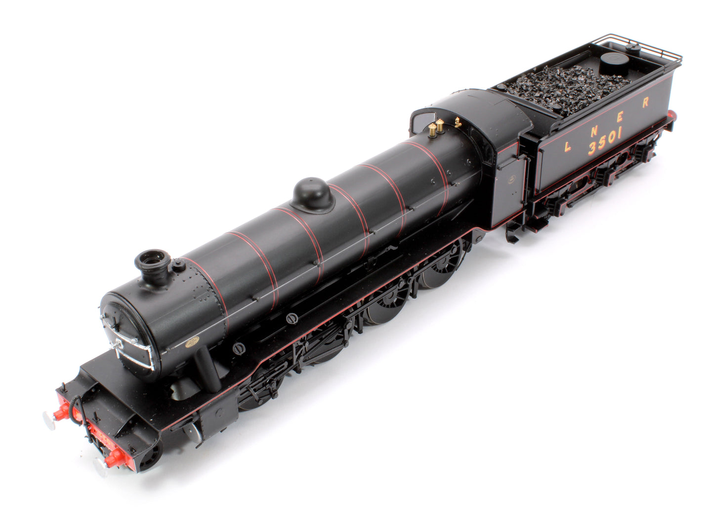 Class O2/2 'Tango' LNER Lined Black No. 3501 with low running plate, GN cab and tender