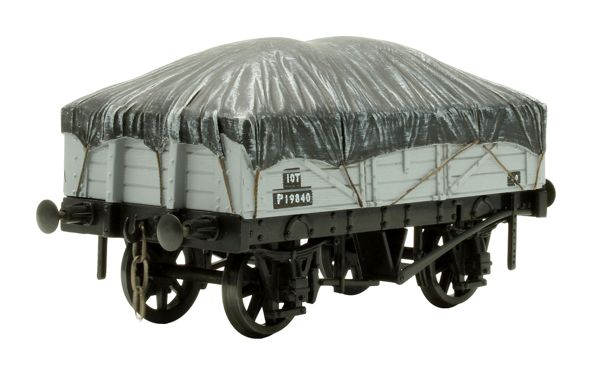 Pre-Owned SMR-28 BR Grey 10T 5 Plank Wagon with Tarpaulin Covered Load 'P19876'