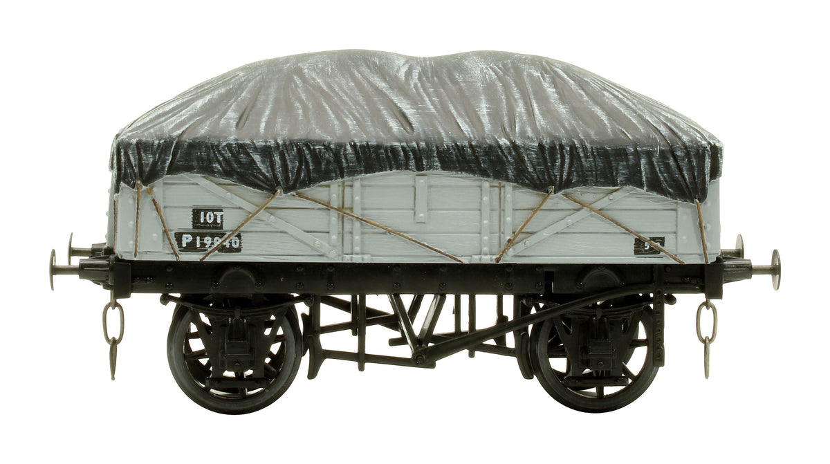 Pre-Owned SMR-28 BR Grey 10T 5 Plank Wagon with Tarpaulin Covered Load 'P19876'