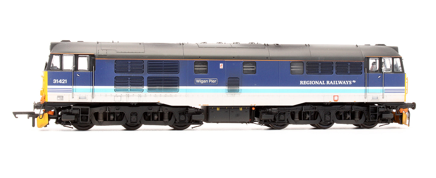 Pre-Owned ACC2744-31421DCC Regional Railways Class 31421 'Wigan Pier' Diesel Locomotive - DCC Sound - Custom Weathered