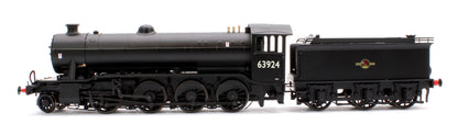 Class O2/4 'Tango' 2-8-0 63924 in BR black with early emblem, LNER cab and GN tender