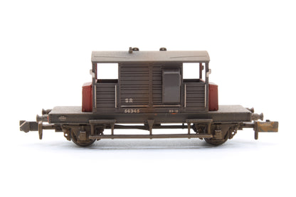 Pre-Owned SR Pill Box Brake Van SR Brown Grey Roof - Custom Weathered