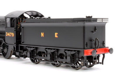 LNER wartime black 02/4 No. 3479 (LNER cab with GN tender)