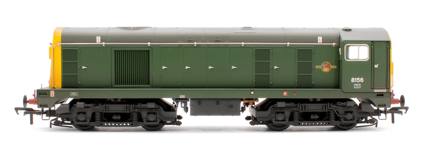 Class 20/0 Headcode Box 8156 BR Green (Full Yellow Ends) Diesel Locomotive - Weathered