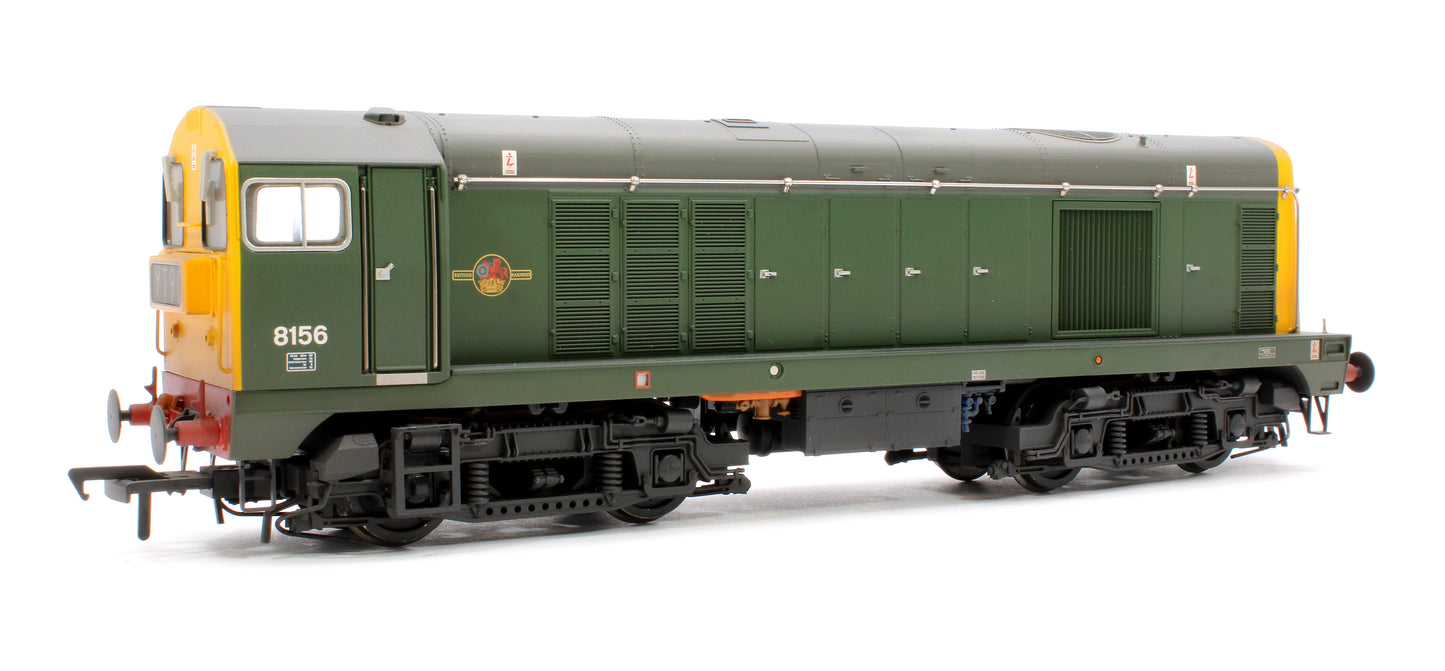 Class 20/0 Headcode Box 8156 BR Green (Full Yellow Ends) Weathered Diesel Locomotive - DCC Sound