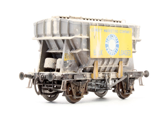 Pre-Owned Presflo Cement Wagon 'Blue Circle' 'APCM8761' Plain Grey TOPS - Custom Weathered