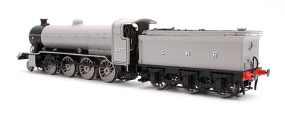 Class O2/1 'Tango' GNR lined grey No. 477 with low running plate, GN cab and tender, tall chimney