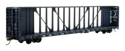 Pre-Owned 932-24129 72' Centerbeam Flat Car SSAM/WC Blue - 2-Pack