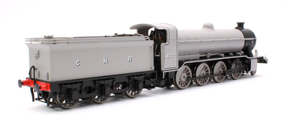 Class O2/1 'Tango' GNR lined grey No. 477 with low running plate, GN cab and tender, tall chimney