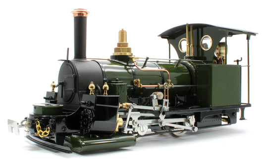 DAC-BRONZEGREEN-NI Class A 0-4-0 'Darjeeling' Deep Bronze Green (Radio Control, Uninsulated Wheels) Steam Locomotive