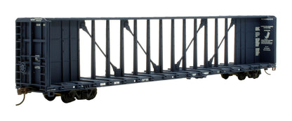 Pre-Owned 932-24129 72' Centerbeam Flat Car SSAM/WC Blue - 2-Pack