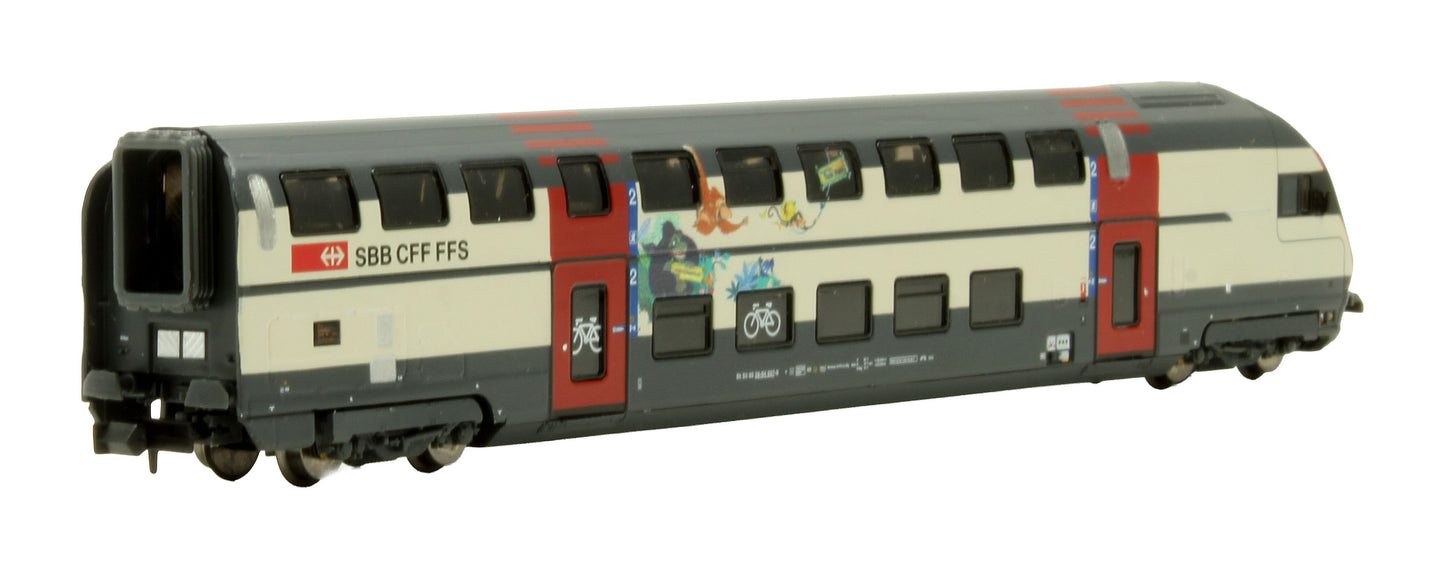 Pre-Owned H25129 SBB IC2000 2nd Class Control Double-Decker Passenger Car