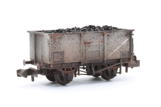 Pre-Owned BR 16T Steel Mineral Wagon BR Grey (TOPS) No. B89616 (With Load) - Custom Weathered