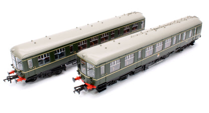 Pre-Owned 32-518 Derby Lightweight 2-Car DMU BR Green (Early Emblem) Diesel Locomotive