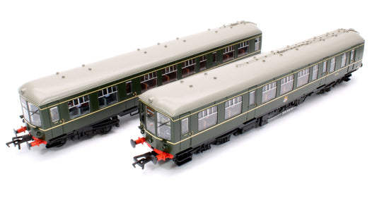 Pre-Owned 32-518 Derby Lightweight 2-Car DMU BR Green (Early Emblem) Diesel Locomotive