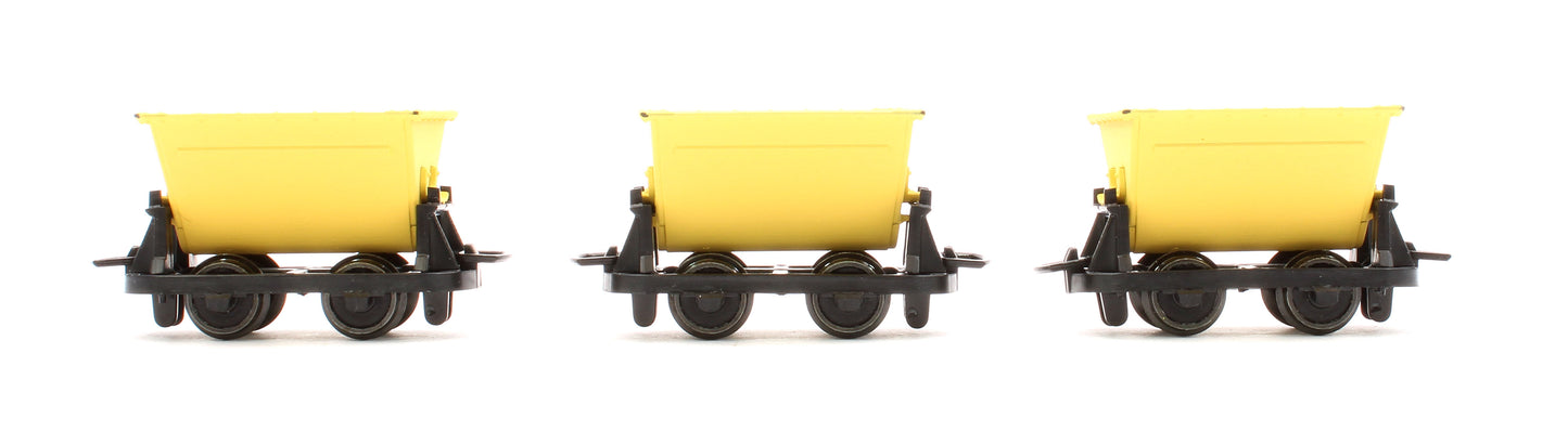 Pack of 3 Hudson "Rugga" V-Skip Wagons - Yellow