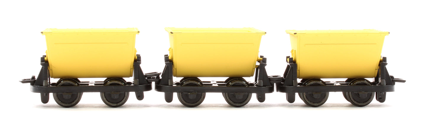 Pack of 3 Hudson "Rugga" V-Skip Wagons - Yellow