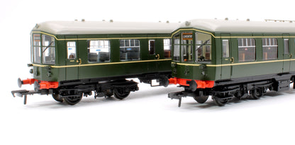 Pre-Owned 32-518 Derby Lightweight 2-Car DMU BR Green (Early Emblem) Diesel Locomotive