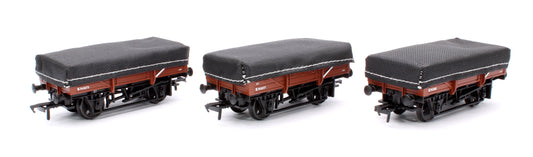 5 Plank China Clay 3-Wagon Pack BR Bauxite (Early) with Tarp. Covers