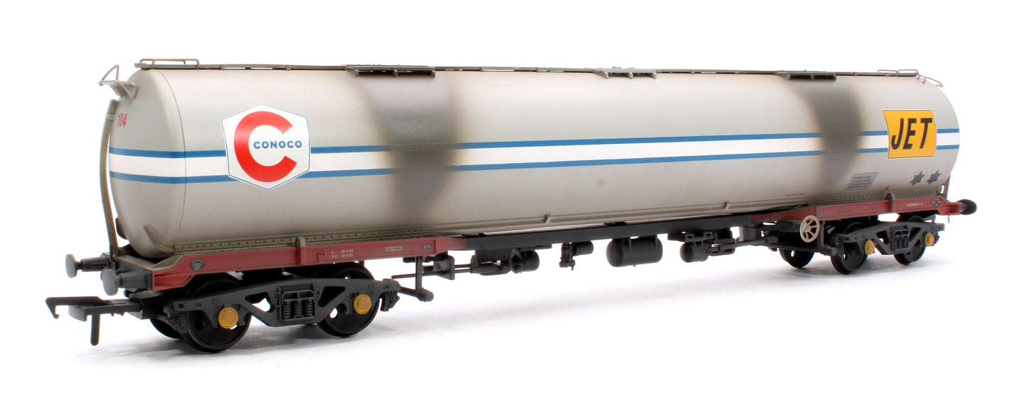 BR 102T TEA Bogie Tank Wagon 'Jet-Conoco' Light Grey No. 104 - Weathered